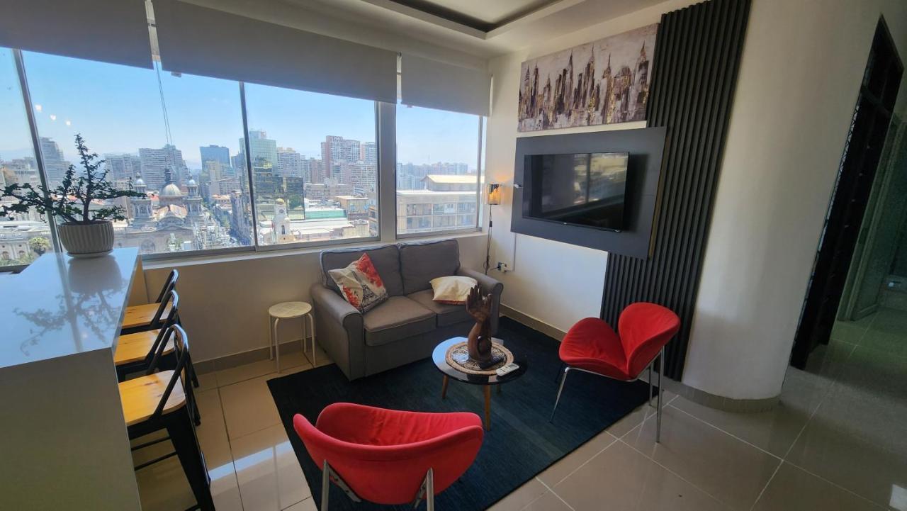 Apartamento Centro Con Vista A La Cordillera Hasta 7pers Y Freeparking Santiago de Chile
